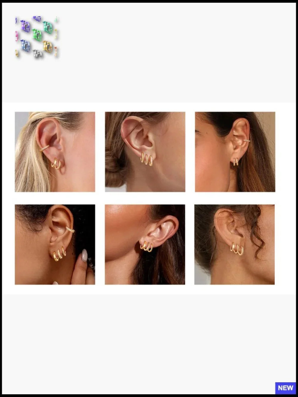 Small Hoop Earrings Set for Women - 3 Pairs Huggie Hoop Earrings Cartilage